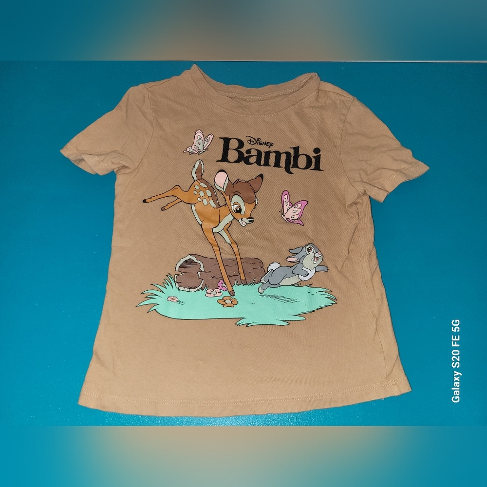 BAMBI * Cute Brown T-Shirt * Old Navy Disney * Size 5T * Bambi Print *